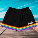 Black Rainbow Pride Athletic Shorts - Rose Gold Co. Shop