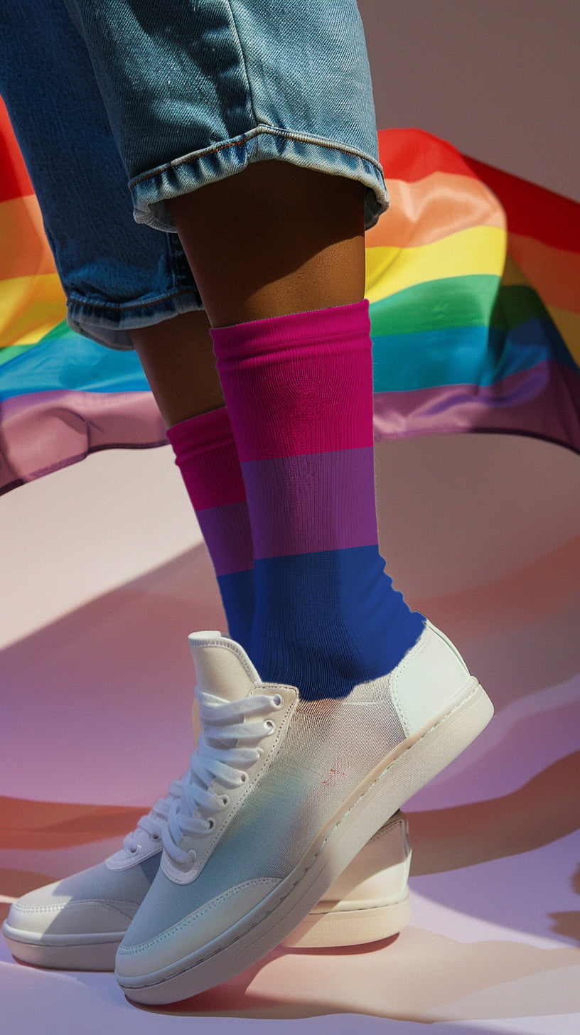 Bisexual Pride Flag Crew Socks