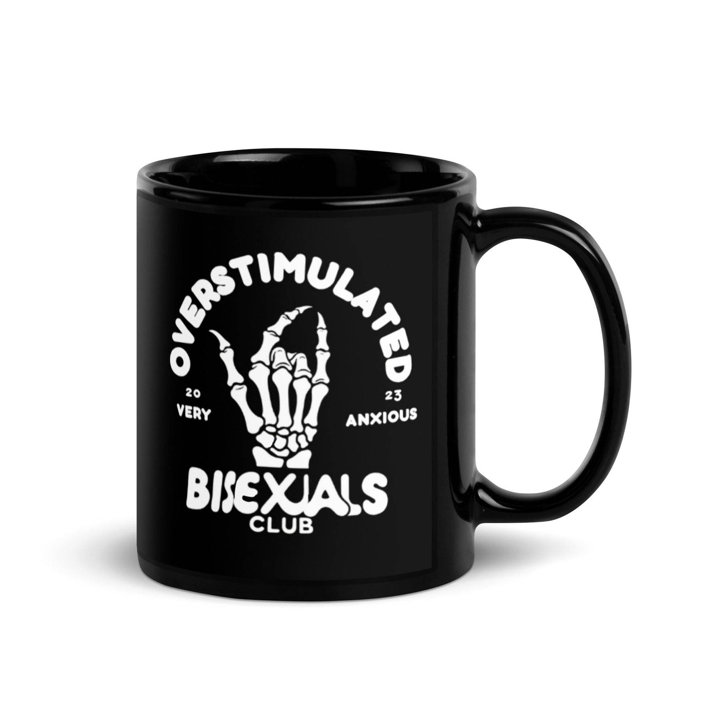 Overstimulated Bisexuals Club Black Glossy Mug - Rose Gold Co. Shop