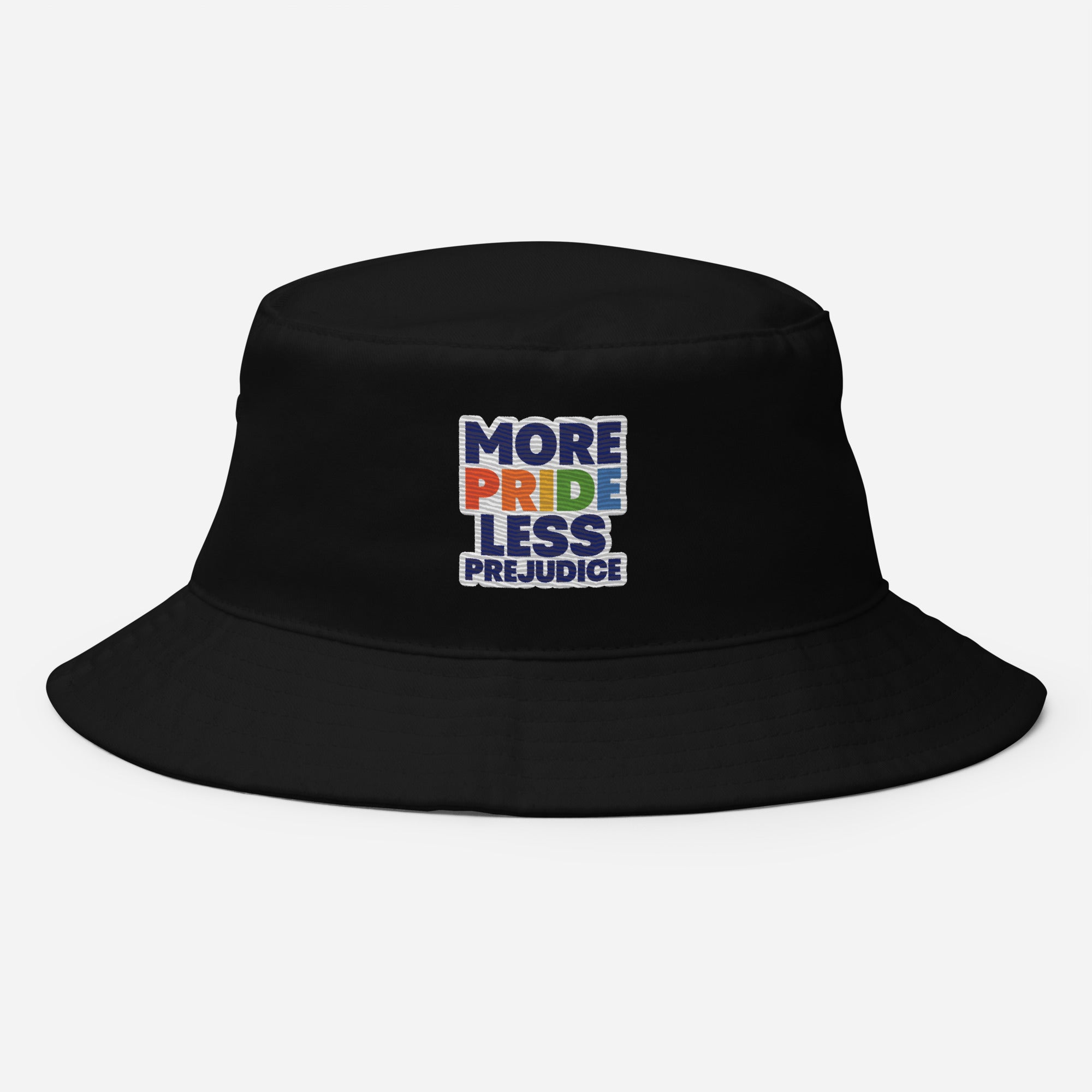One size Front MORE PRIDE LESS PREJUDICE Premium Embriodered Bucket Hat