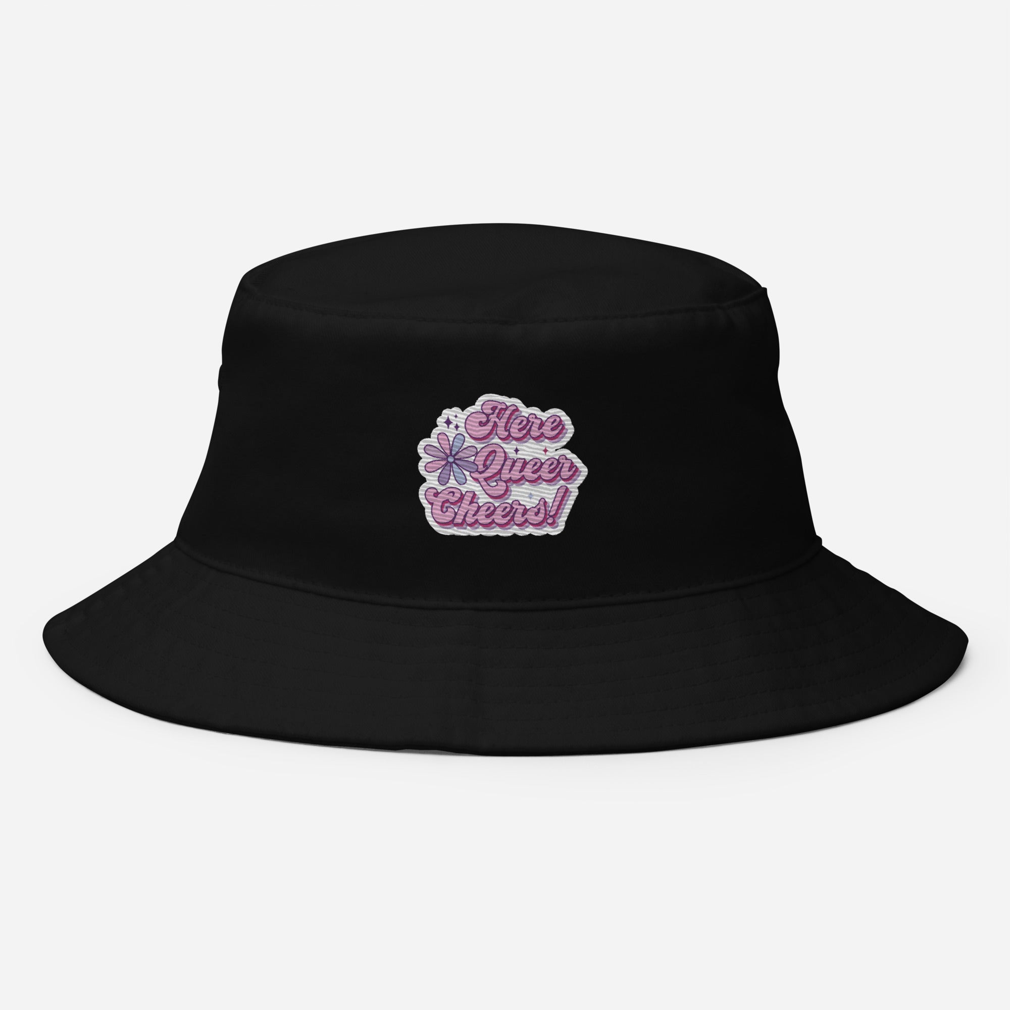 Here Queer Cheers Premium Embriodered Bucket Hat