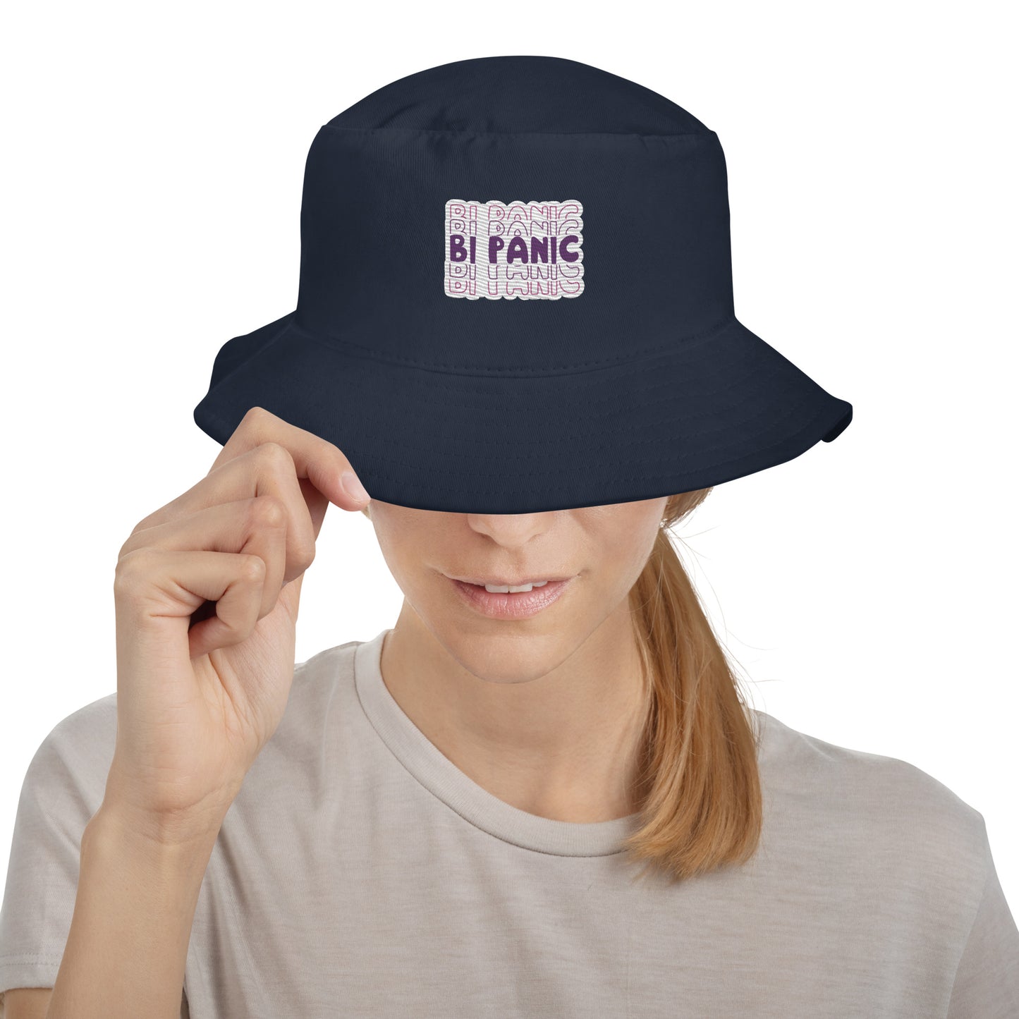 BI PANIC Premium Embriodered Bucket Hat