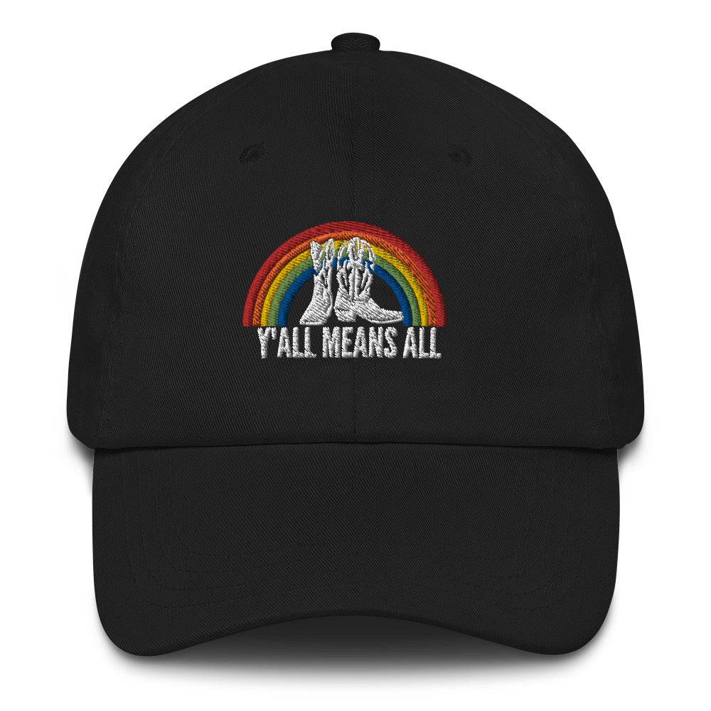 Y'all Means All Pride Dad hat - Rose Gold Co. Shop