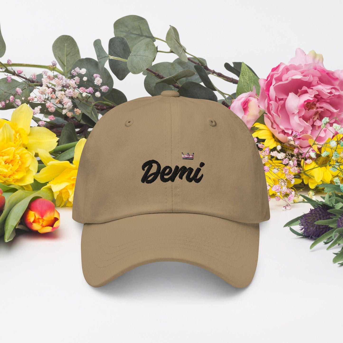 Demigirl Pride Royalty Crown Dad hat - Rose Gold Co. Shop