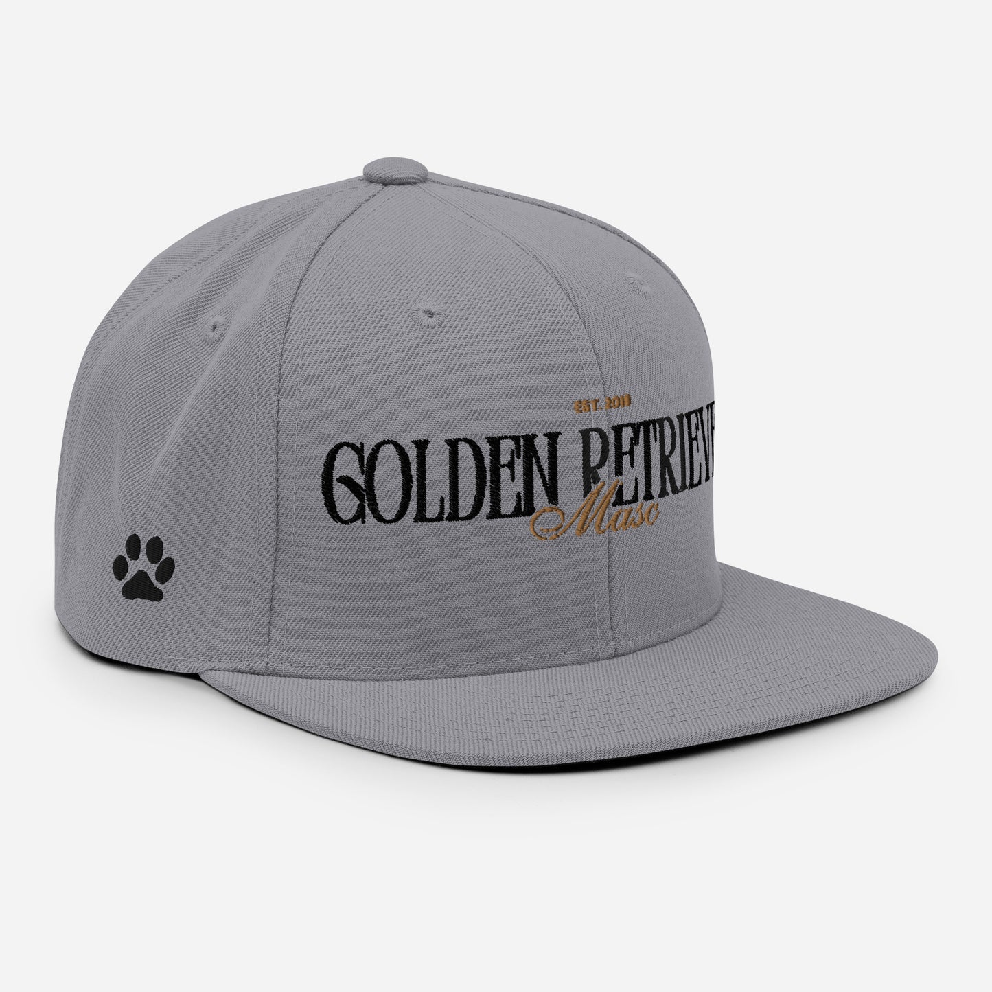 Golden Retriever Masc Snapback Hat