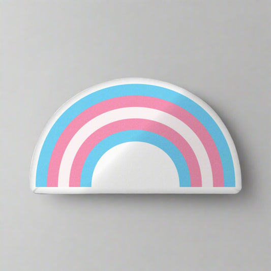 Transgender Flag Rainbow Shaped Pillow