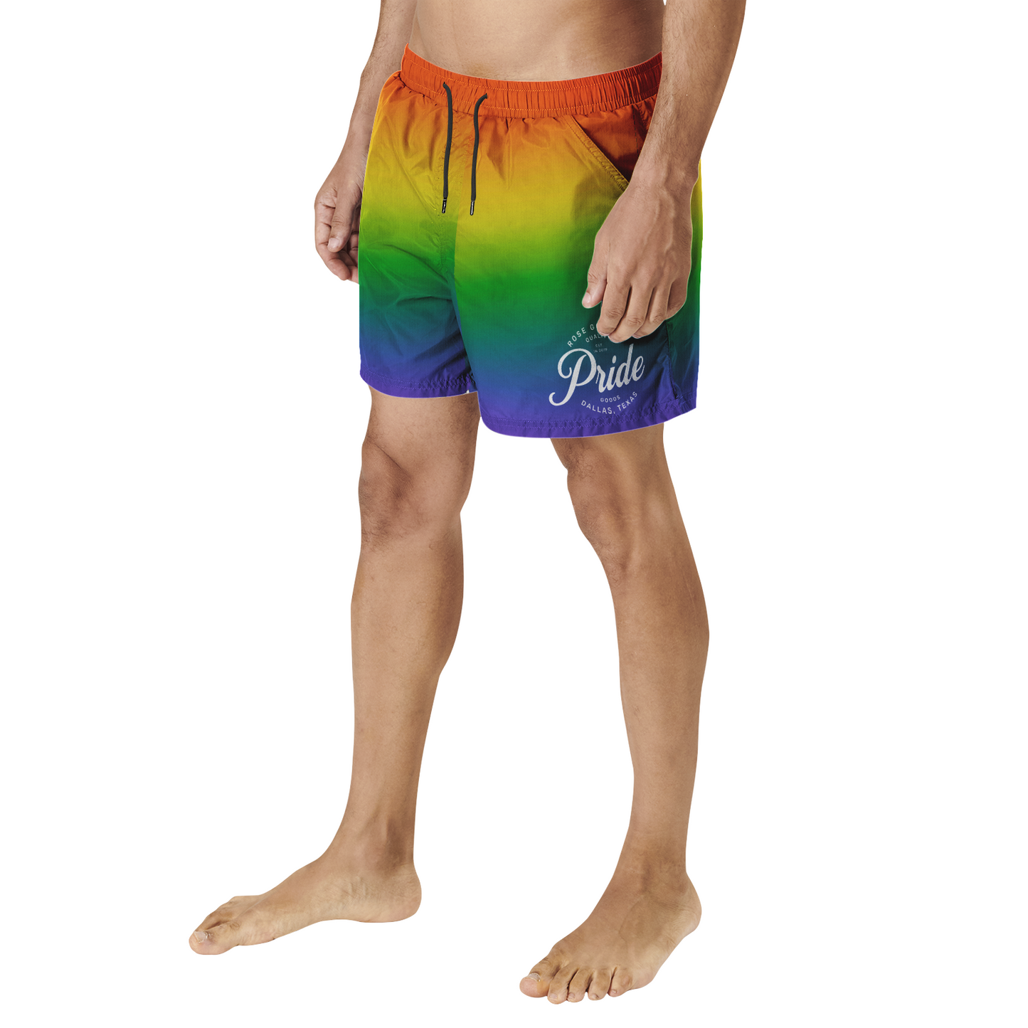 LGBT_Pride-Rainbow Pride Swim Shorts - Rose Gold Co. Shop