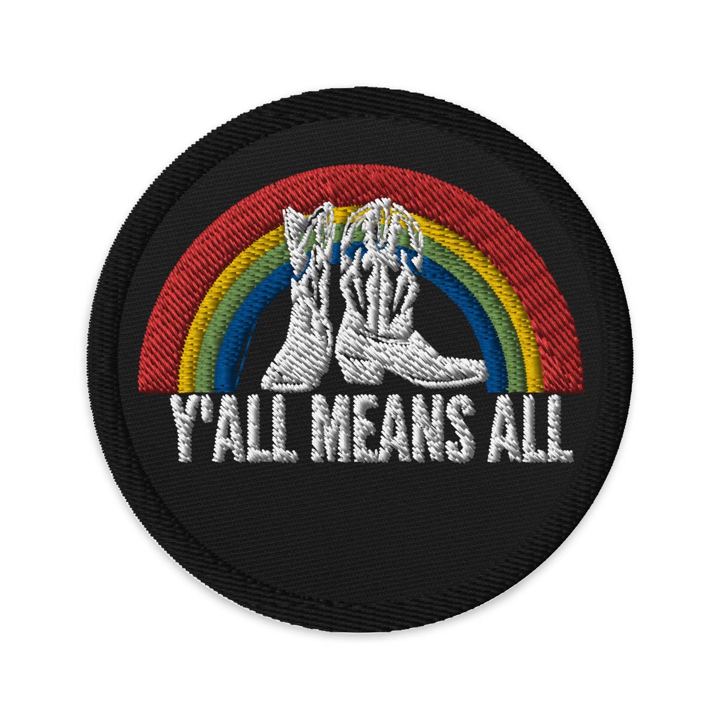 Ya'll Means All Embroidered patch - Rose Gold Co. Shop