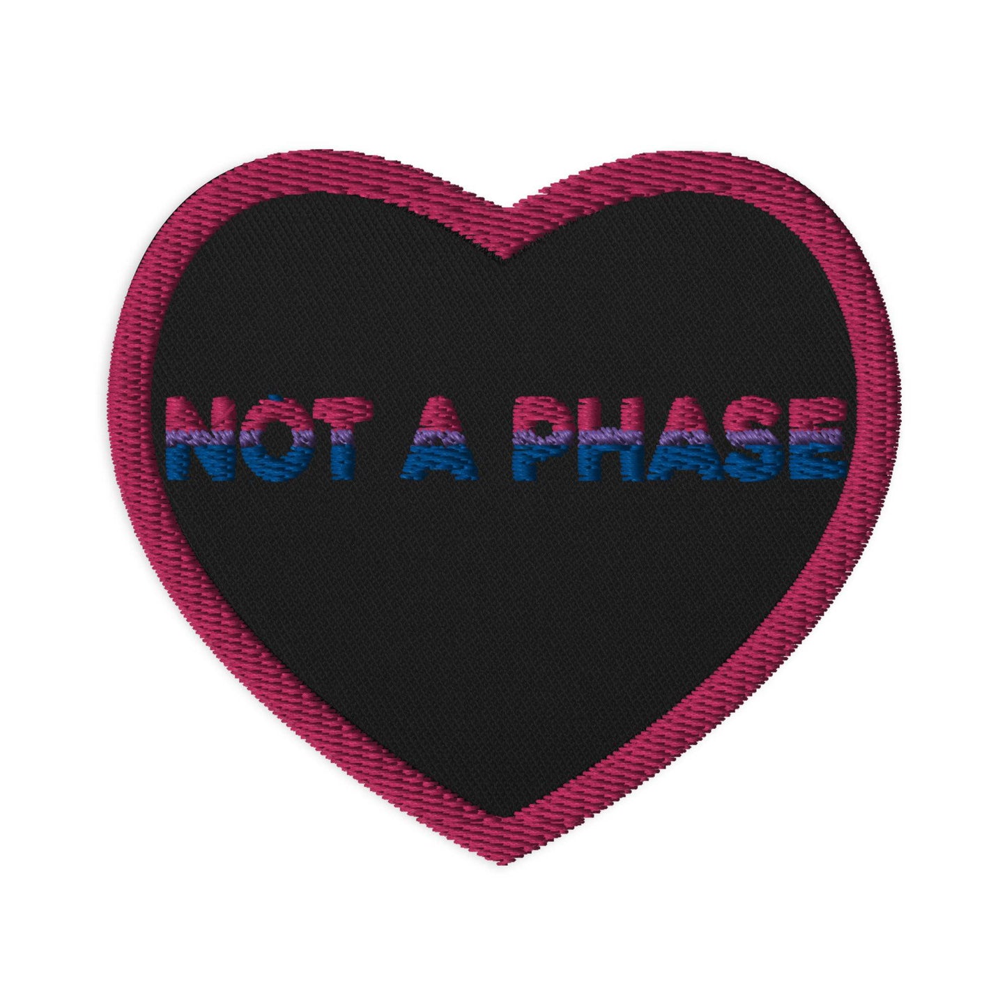 Not A Phase Bisexual Embroidered patch - Rose Gold Co. Shop