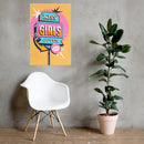 Kiss Girls Often Vintage Sign Poster