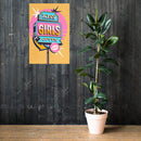 Kiss Girls Often Vintage Sign Poster