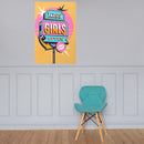 Kiss Girls Often Vintage Sign Poster