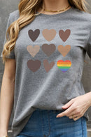 LGBT_Pride-Simply Love Simply Love Full Size Heart Graphic Cotton Tee - Rose Gold Co. Shop