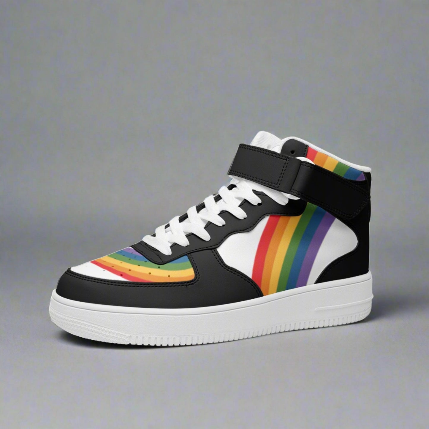 LGBT_Pride-DUNK Style Hightop Rainbow Pride Unisex Sneakers - Rose Gold Co. Shop