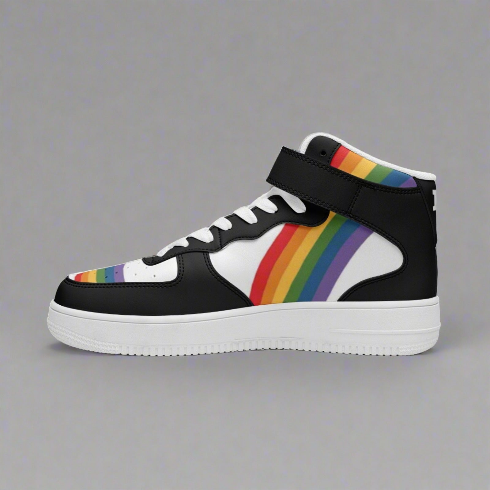 LGBT_Pride-DUNK Style Hightop Rainbow Pride Unisex Sneakers - Rose Gold Co. Shop