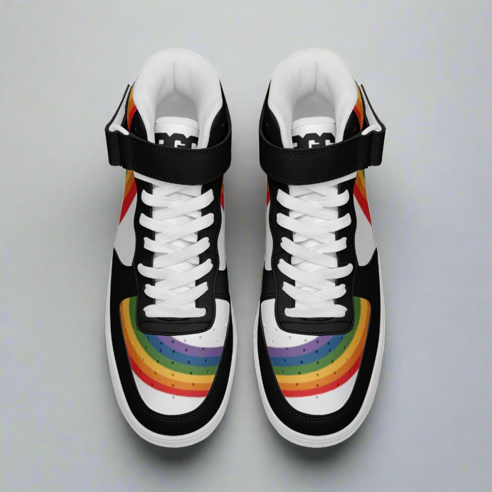 Dunk Style Hightop Rainbow Pride Unisex Sneakers 12.5 Men 14 Women