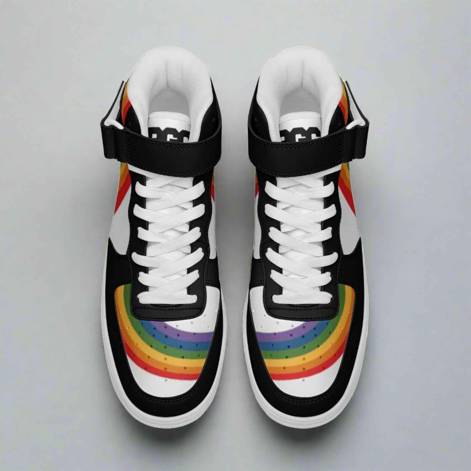 LGBT_Pride-DUNK Style Hightop Rainbow Pride Unisex Sneakers - Rose Gold Co. Shop