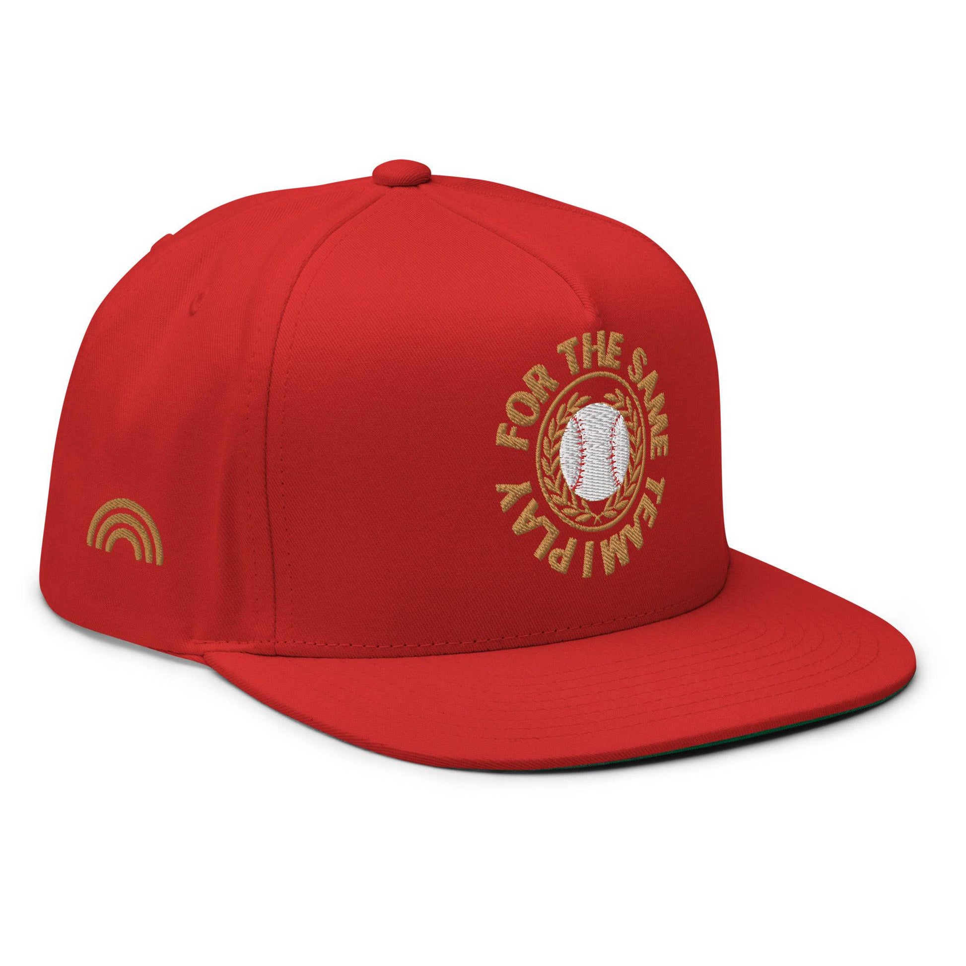 I Play For The Same Team Flat Bill Cap - Rose Gold Co. Shop