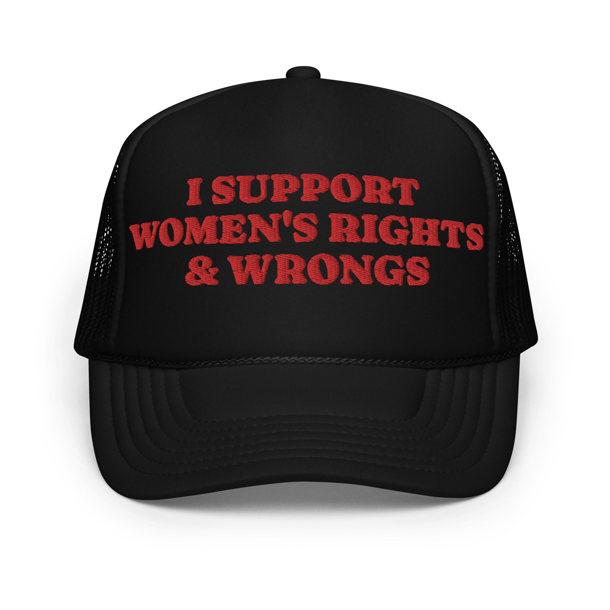 LGBT_Pride-I Support Women's Rights & Wrongs Foam trucker hat - Rose Gold Co. Shop