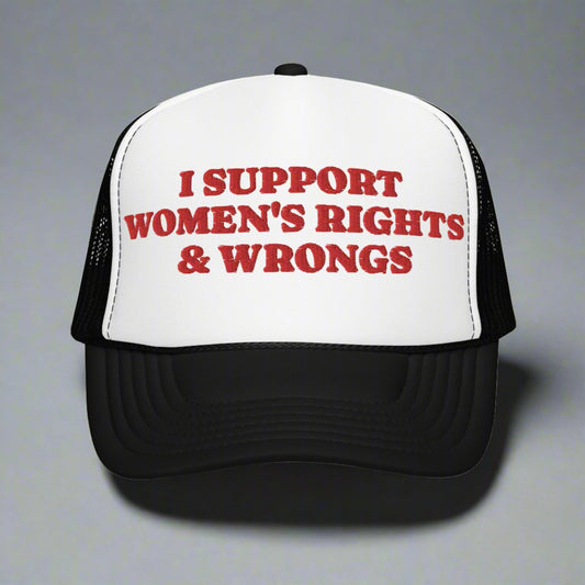 LGBT_Pride-I Support Women's Rights & Wrongs Foam trucker hat - Rose Gold Co. Shop