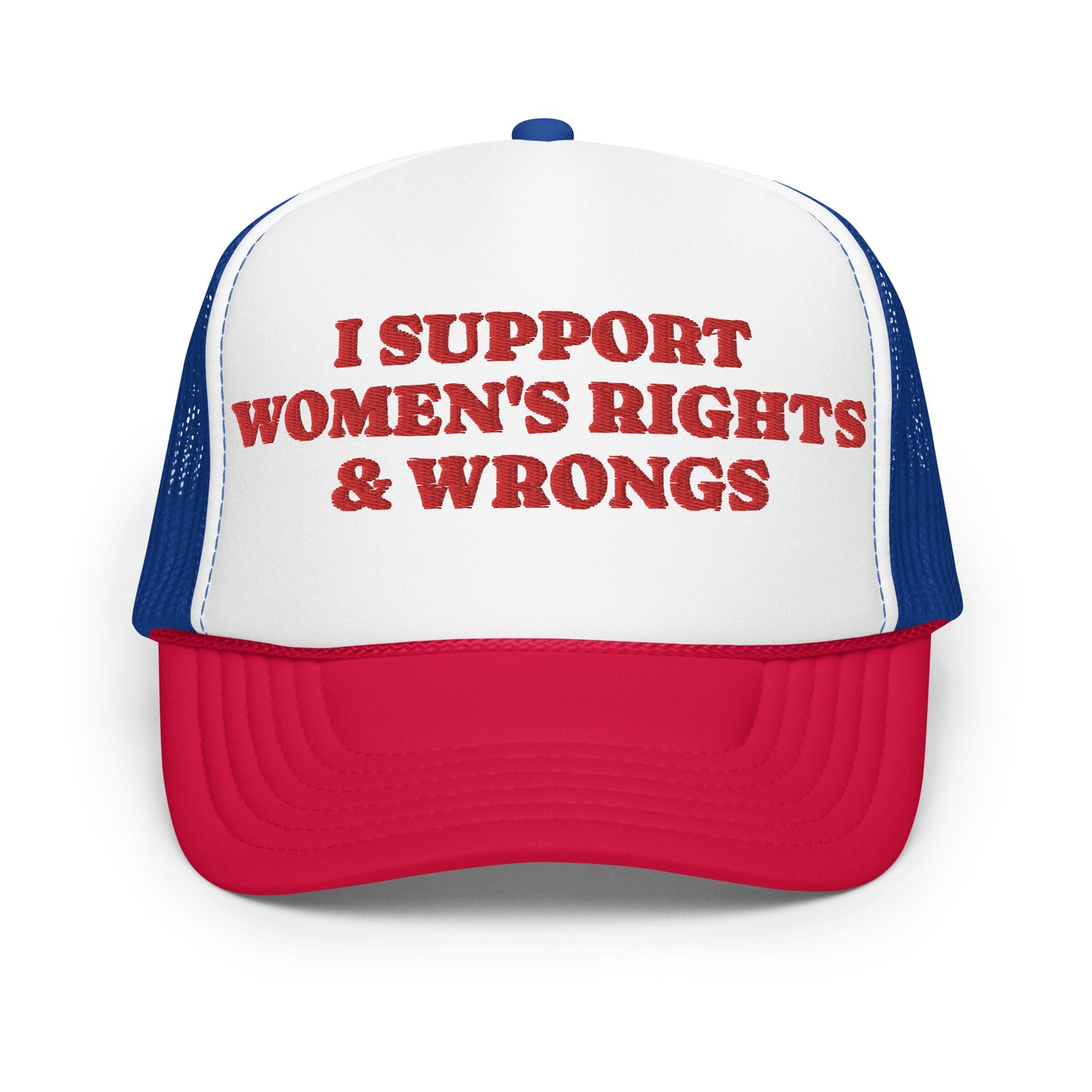 LGBT_Pride-I Support Women's Rights & Wrongs Foam trucker hat - Rose Gold Co. Shop