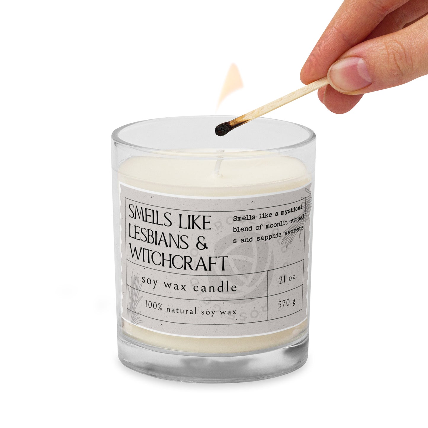 Smells Like Lesbians and Witch Craft soy wax candle