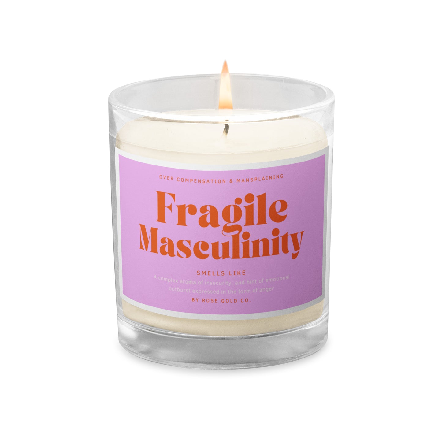 Fragile Masculinity Glass Jar Soy Wax Candle