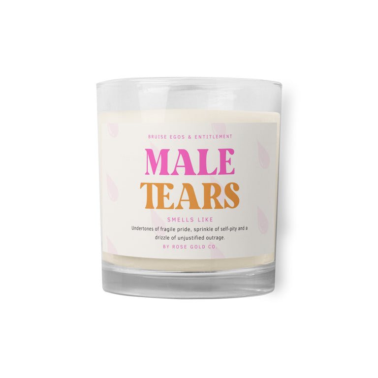 Male Tears Unscented Joke Candle