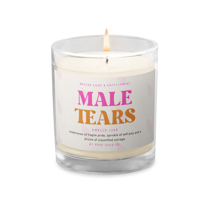 Male Tears Unscented Joke Candle