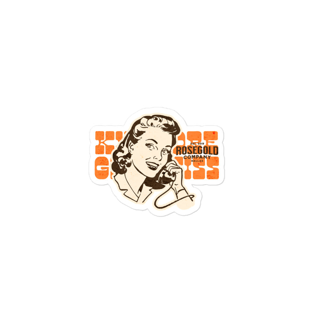 Rose Gold Co  Collectable - 1960's Vintage Style Lesbian Sticker