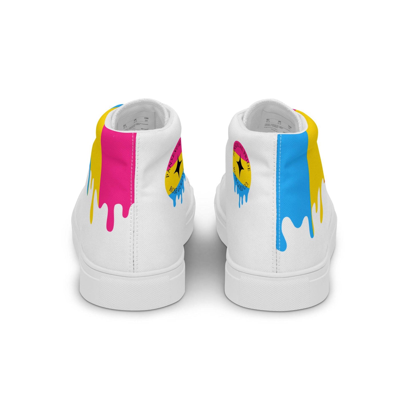 Pansexual Pride Men’s high top shoes - Rose Gold Co. Shop