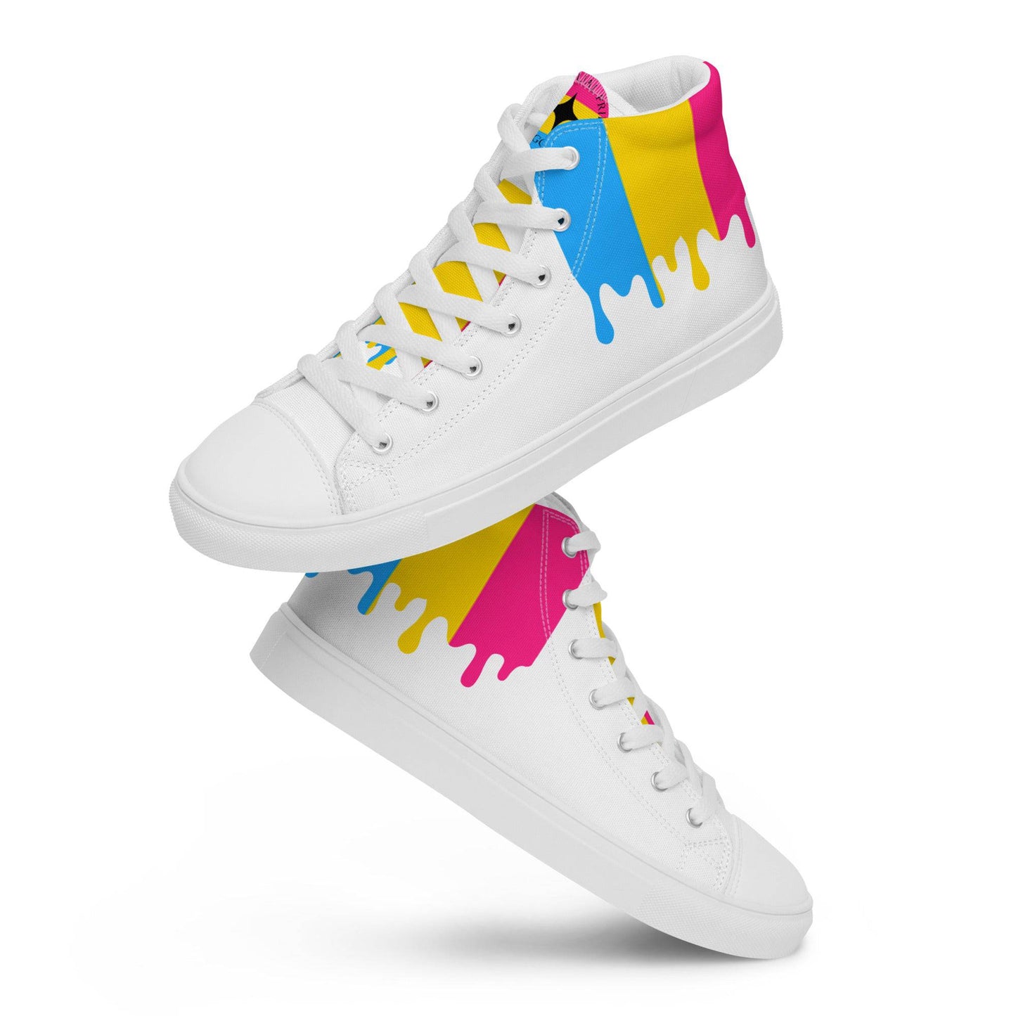 Pansexual Pride Men’s high top shoes - Rose Gold Co. Shop