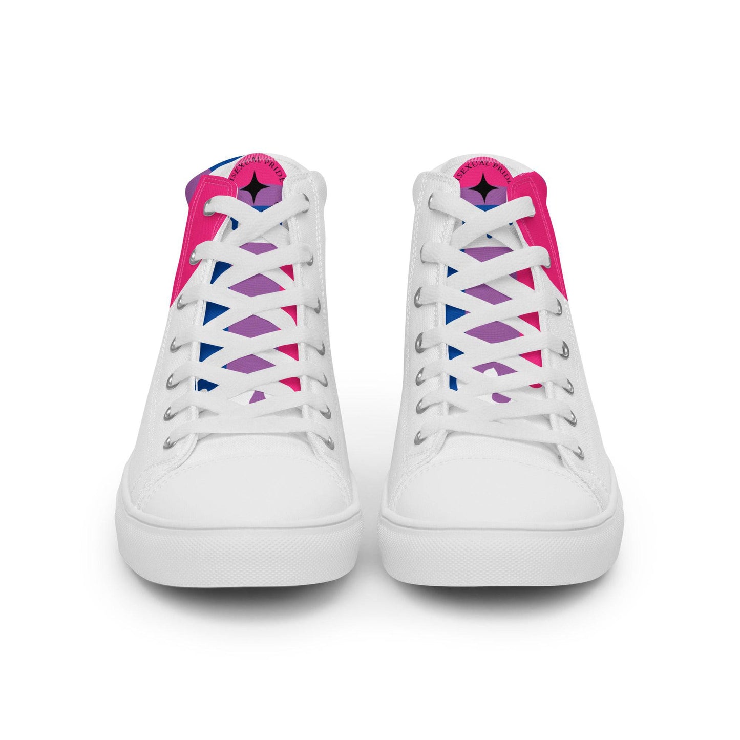 Bisexual Men’s high top Pride Shoes - Rose Gold Co. Shop