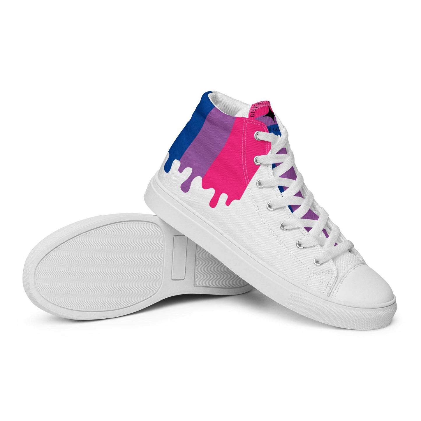 Bisexual Men’s high top Pride Shoes - Rose Gold Co. Shop