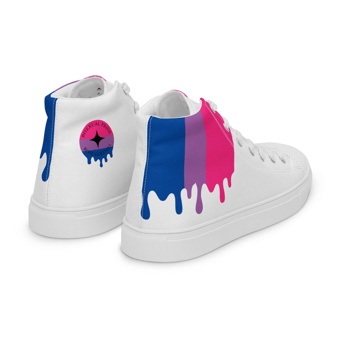 Bisexual Men’s high top Pride Shoes - Rose Gold Co. Shop