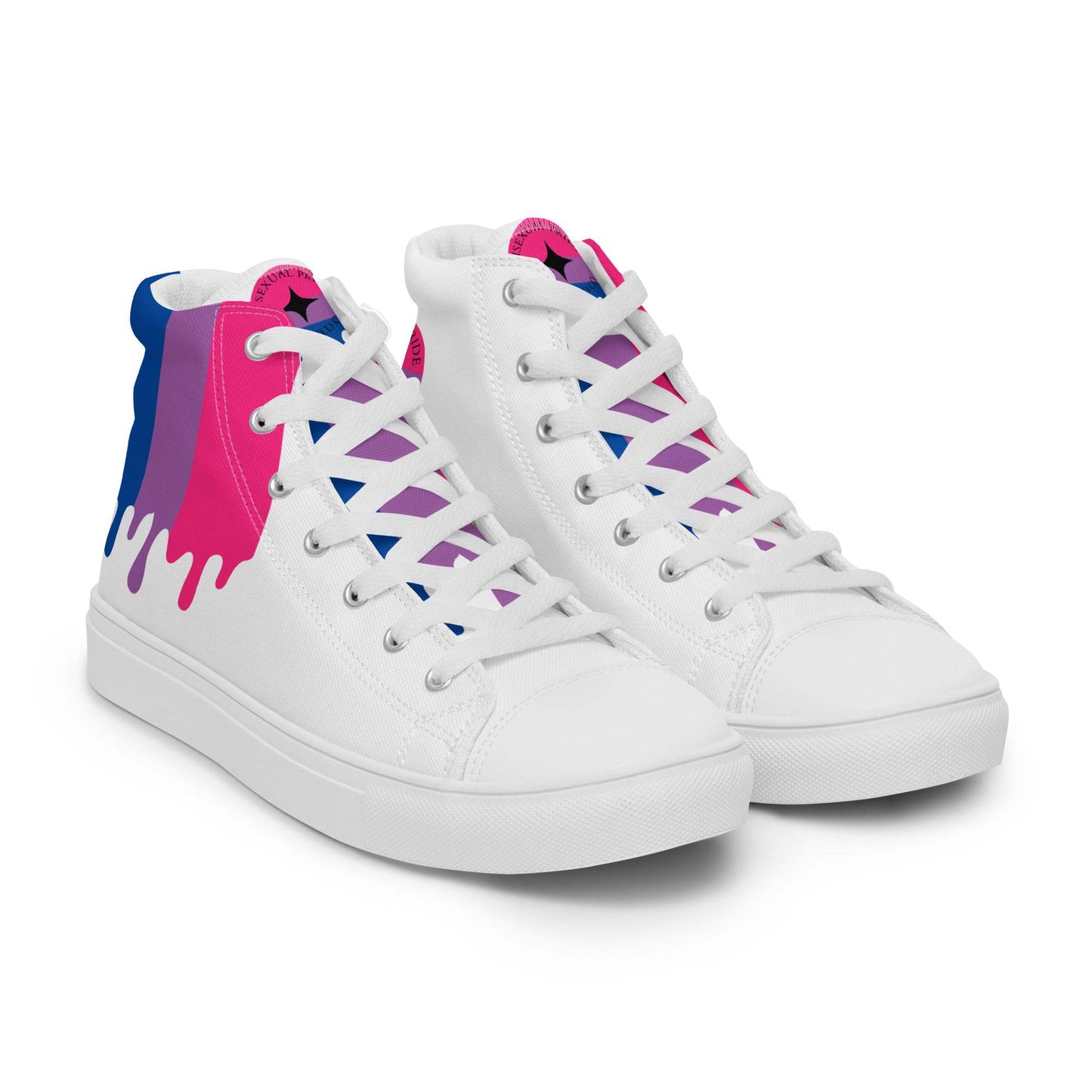 Bisexual Men’s high top Pride Shoes - Rose Gold Co. Shop