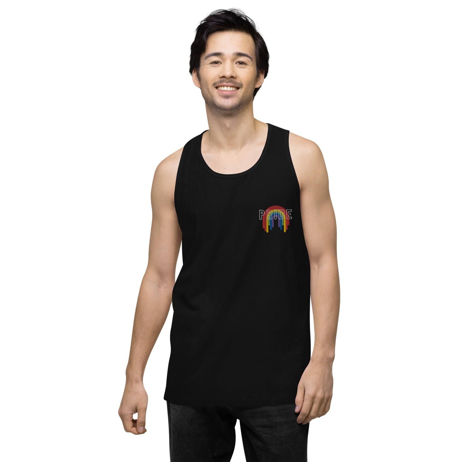 Rainbow Pride Melting premium tank top - Rose Gold Co. Shop