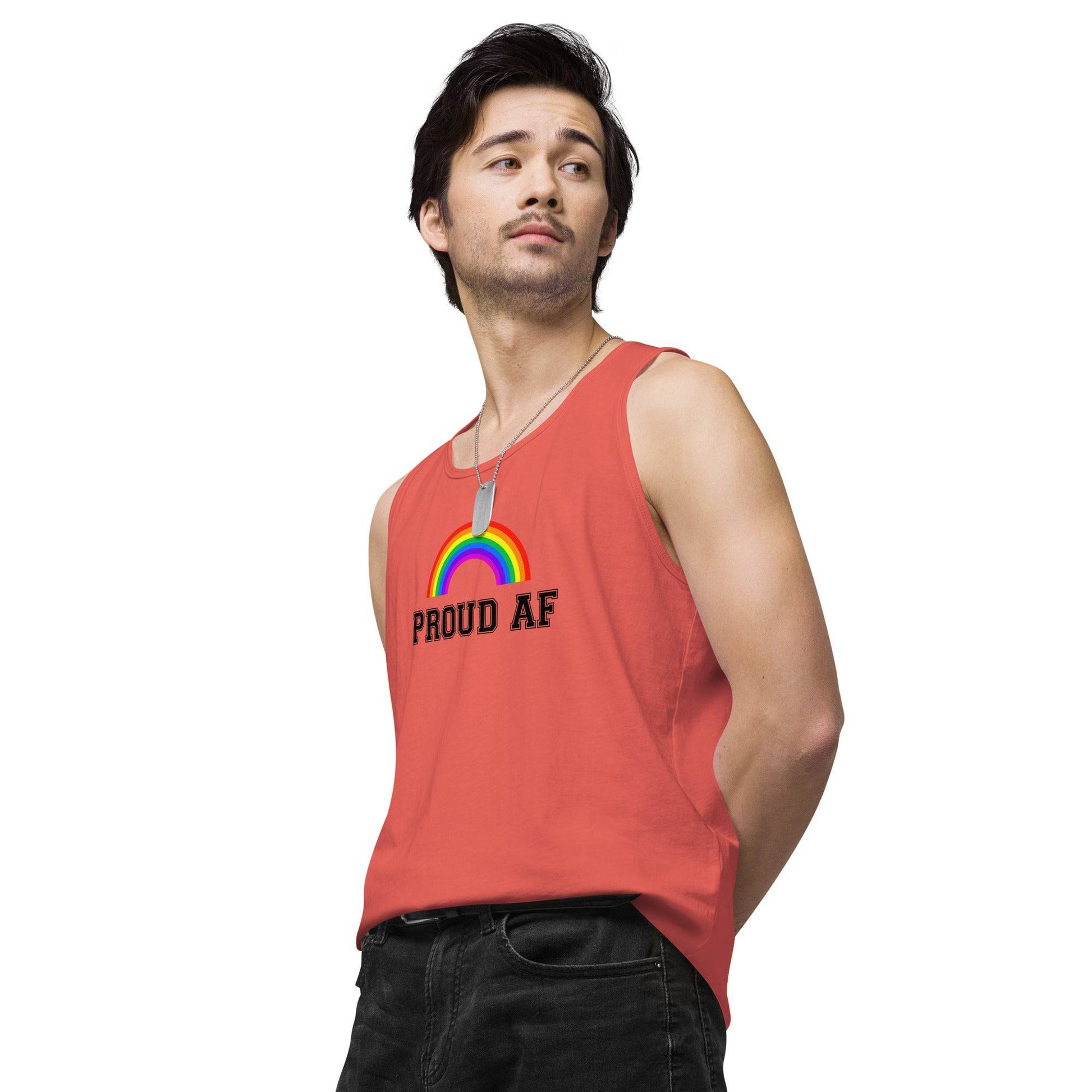 Proud Af Rainbow Tank Top - Rose Gold Co. Shop