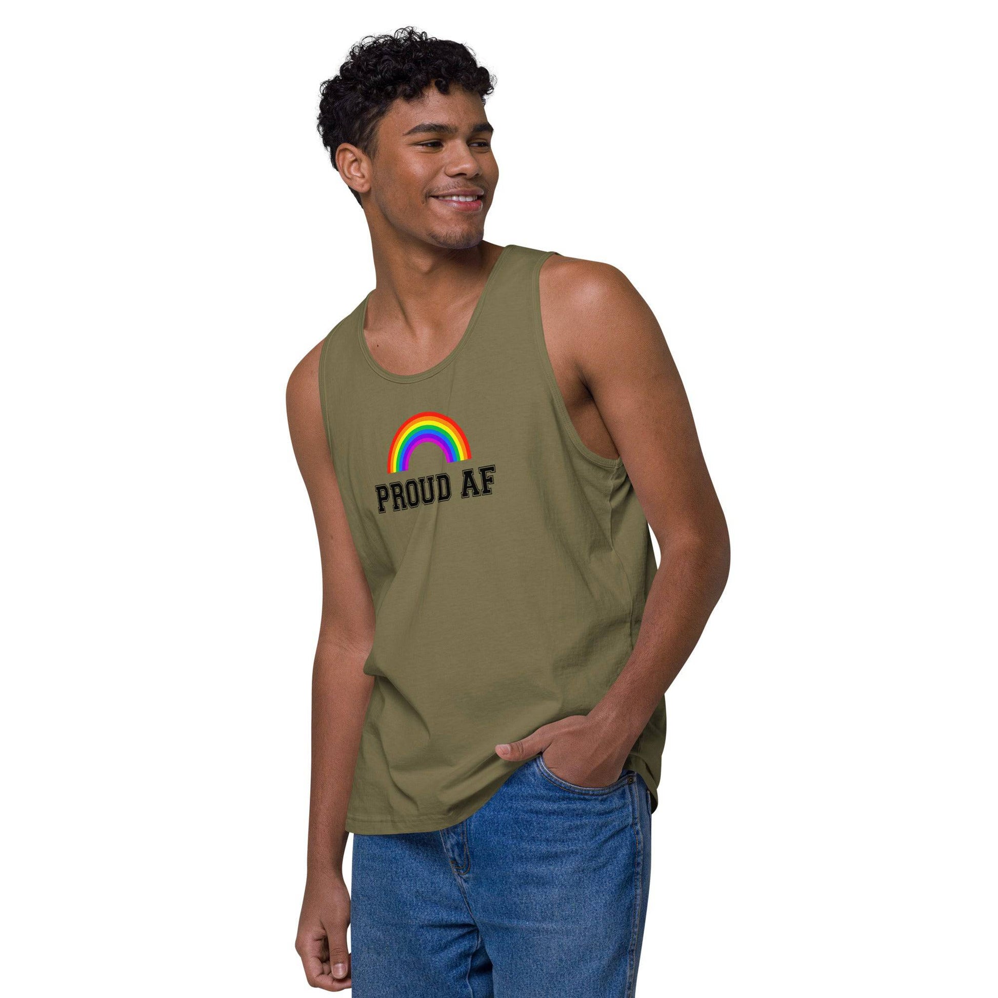 Proud Af Rainbow Tank Top - Rose Gold Co. Shop