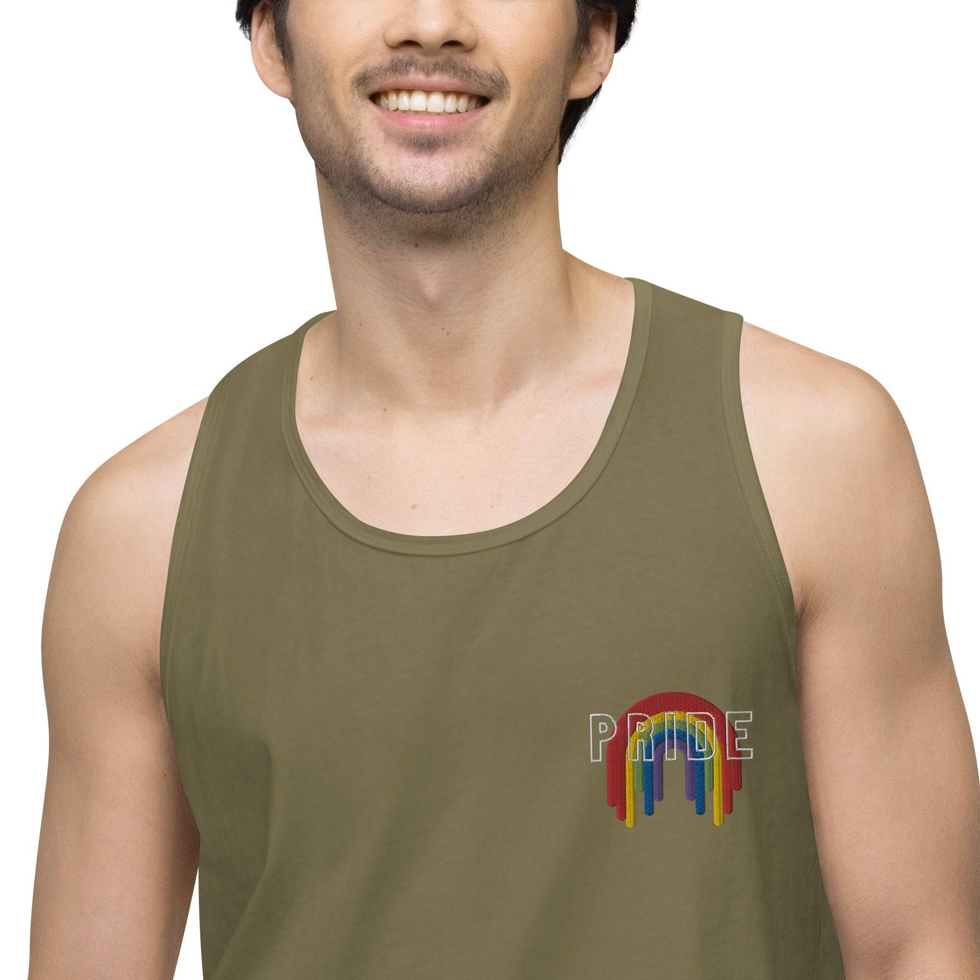 Rainbow Pride Melting premium tank top - Rose Gold Co. Shop