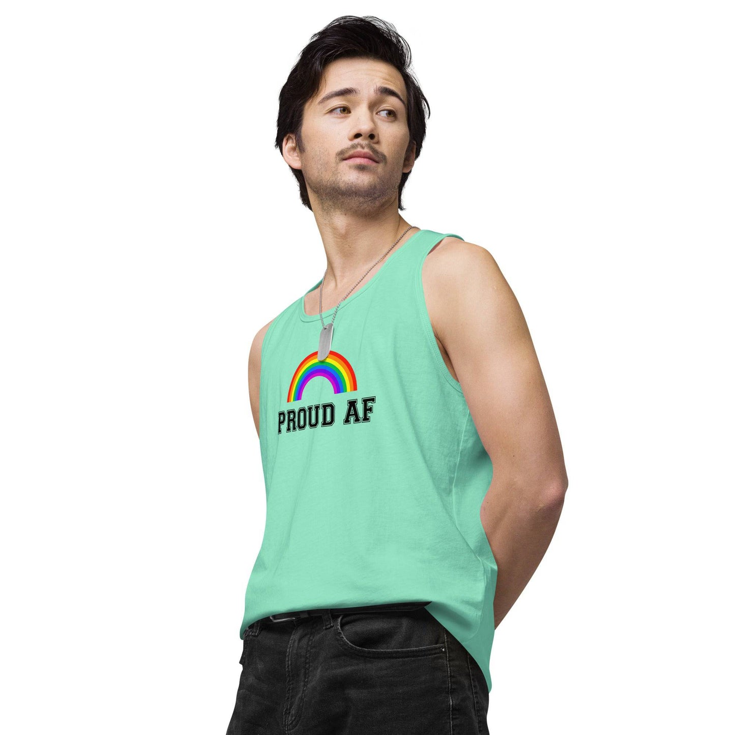 Proud Af Rainbow Tank Top - Rose Gold Co. Shop