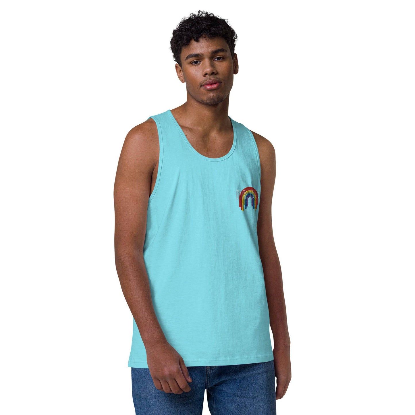 Rainbow Pride Melting premium tank top - Rose Gold Co. Shop