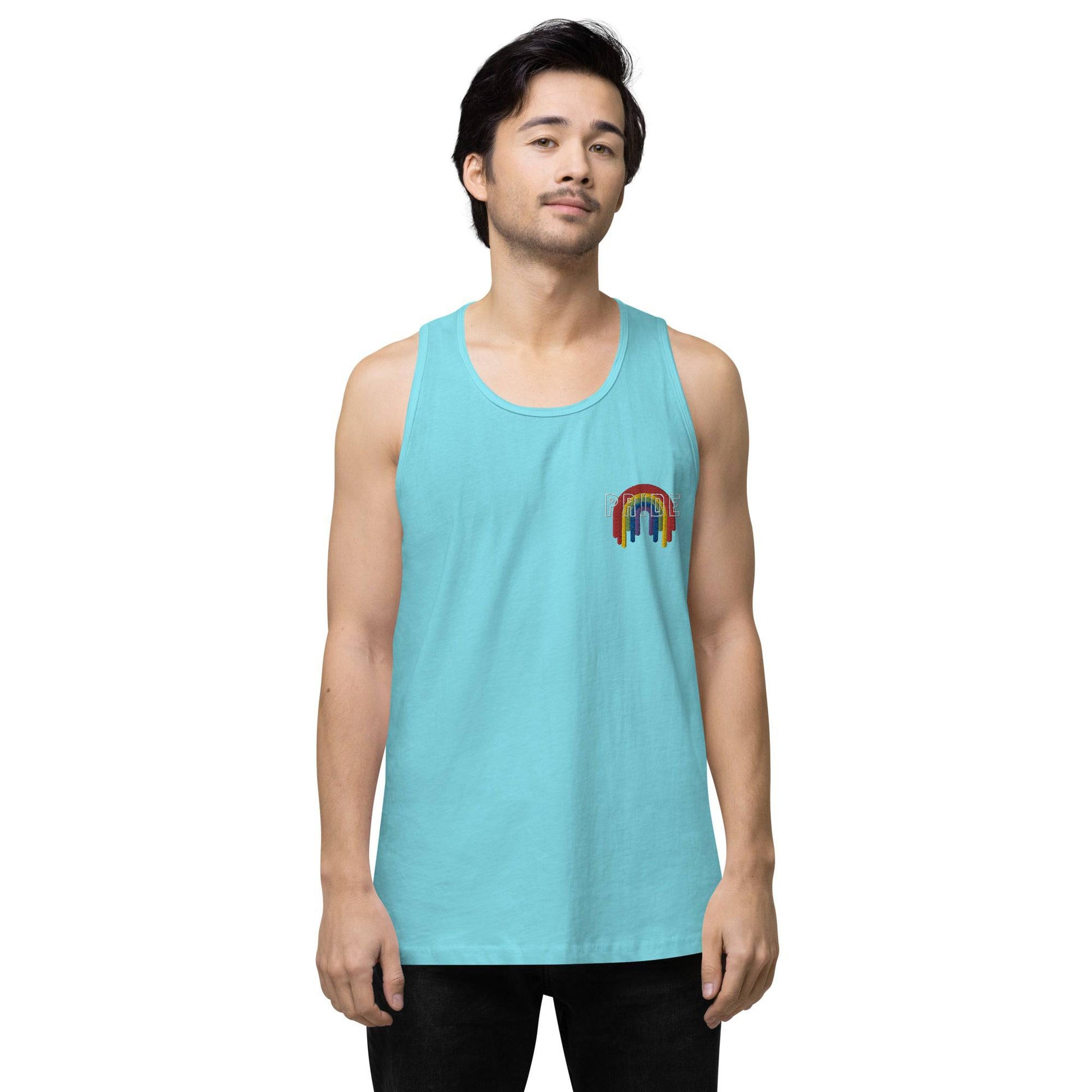 Rainbow Pride Melting premium tank top - Rose Gold Co. Shop