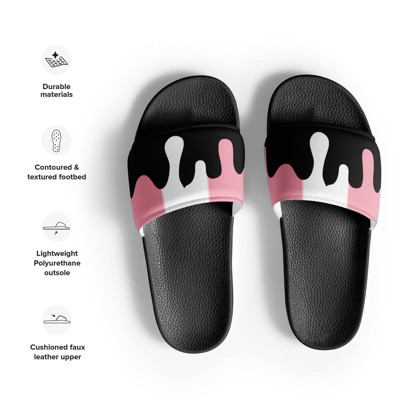 Trans Pride Melting Men’s Size slides - Rose Gold Co. Shop