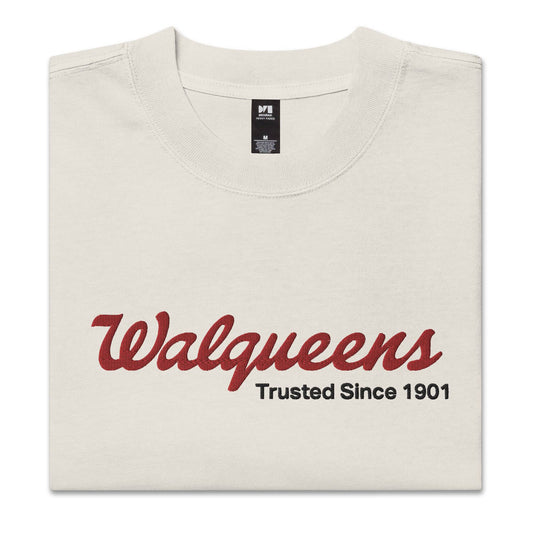 Walqueens Oversized faded Embroidered t-shirt - Rose Gold Co. Shop