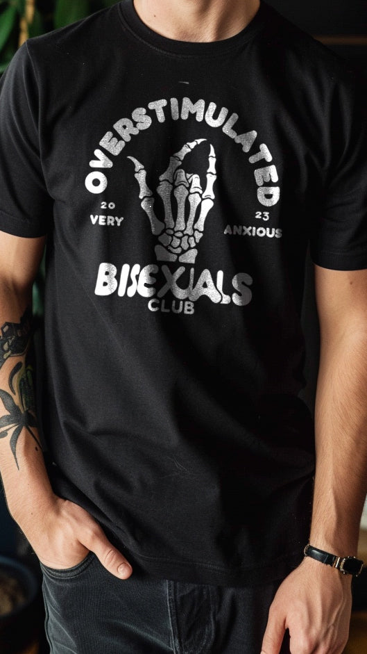 LGBT_Pride-Overstimulated Bisexuals Club Classic Tee - Rose Gold Co. Shop