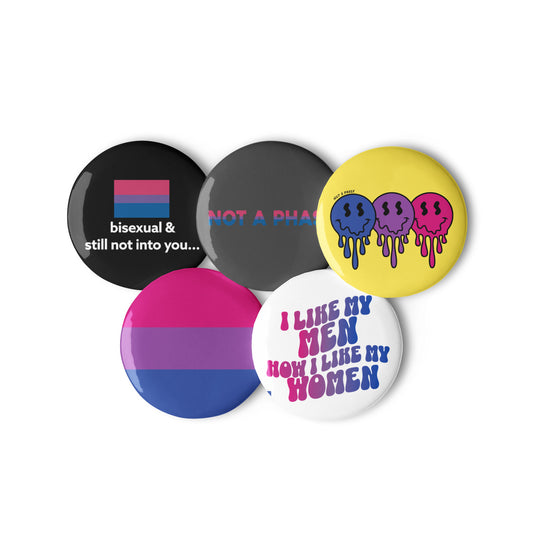 LGBT_Pride-Bisexual Pride Pins 5 Pack - Rose Gold Co. Shop