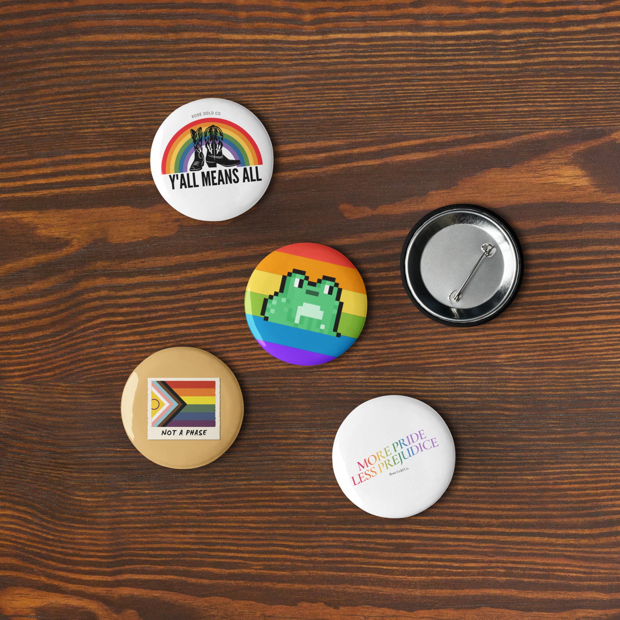 5 Pack Pride buttons