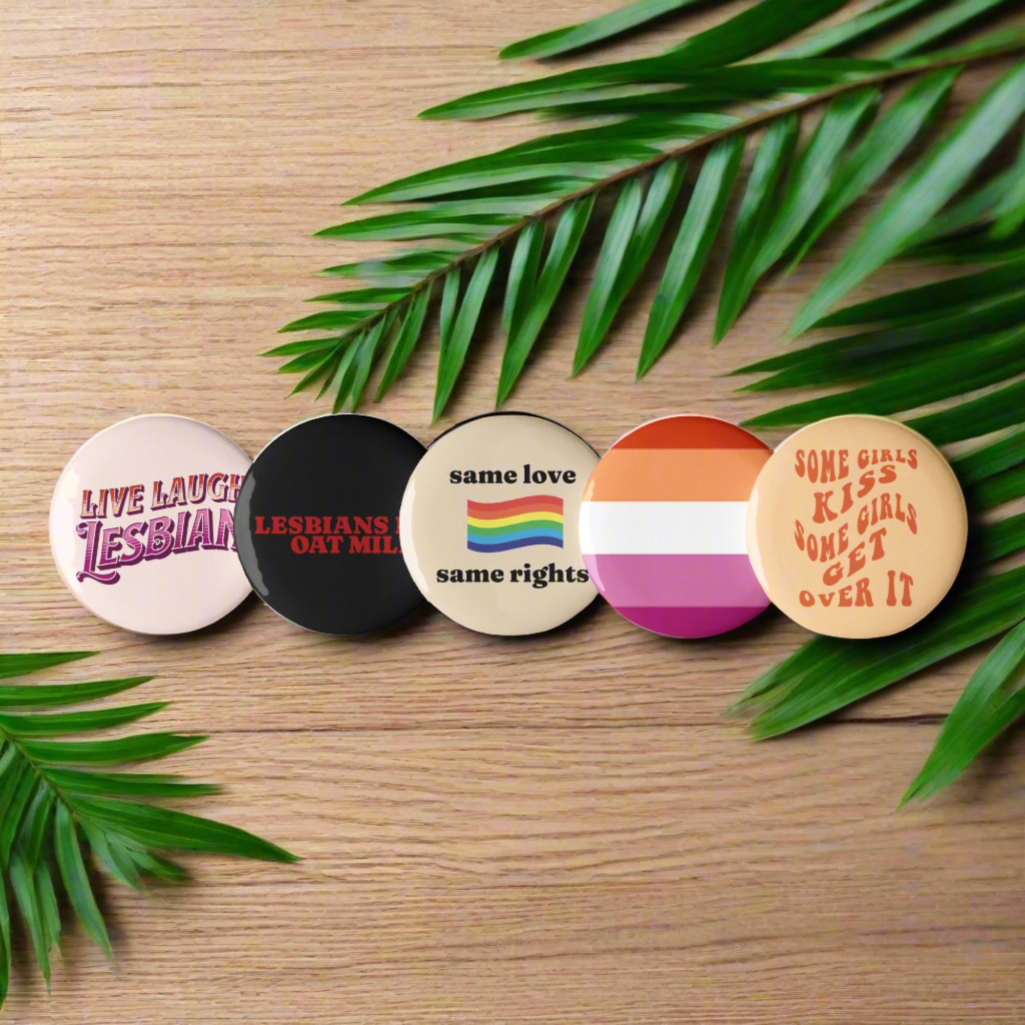 Lesbian Pride Pins 5 Pack