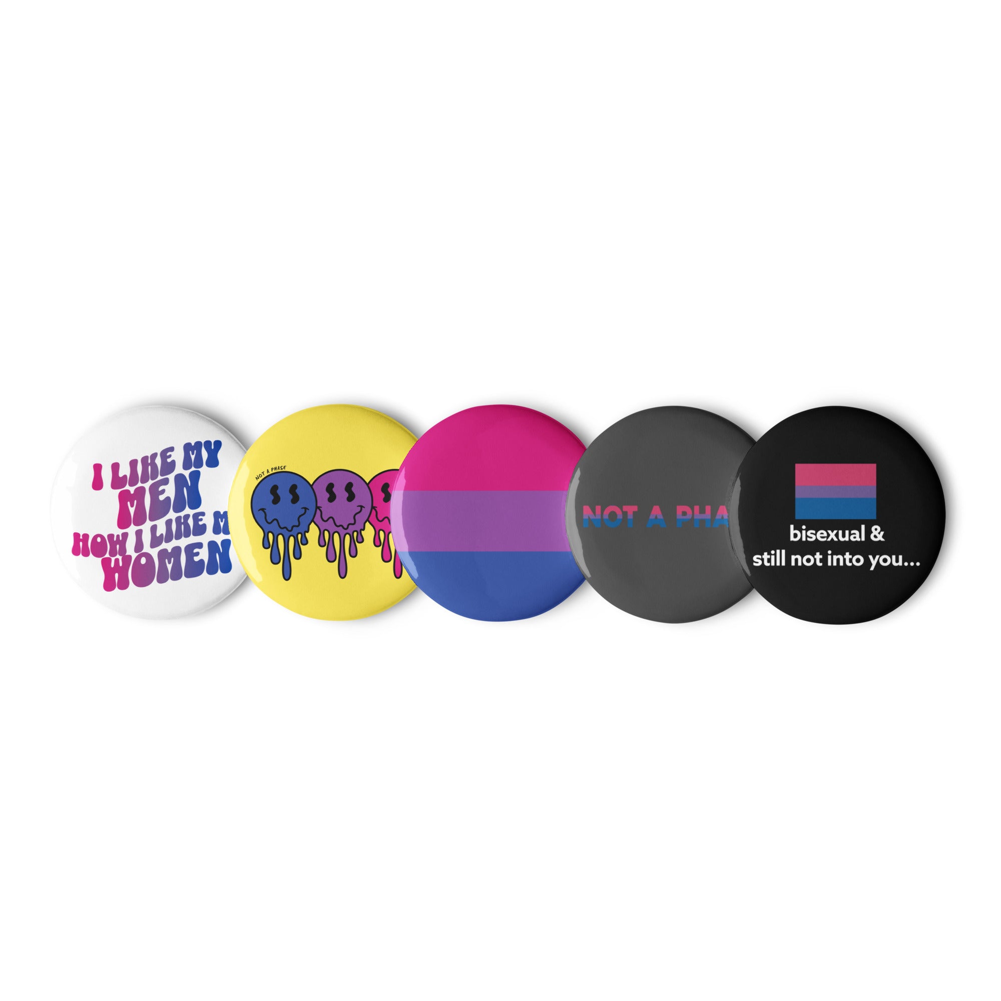 Bisexual Pride Pins 5 Pack